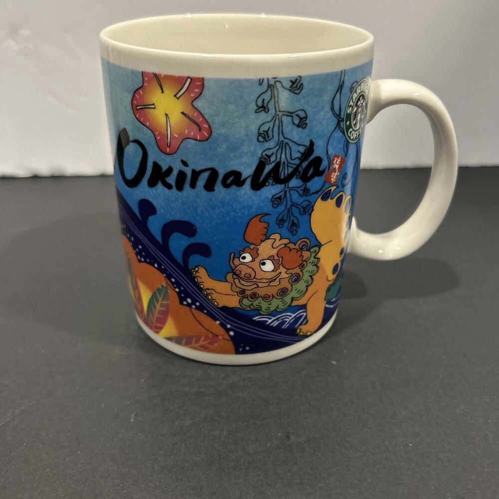 Starbucks Coffee OKINAWA Japan Mug Komainu Dragon Shishi Cup Ceramic 2009